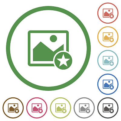 对带有轮廓的平面图标进行排名图片下载