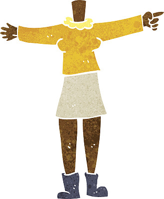 卡通女性身体(添加照片或混搭卡通)图片下载