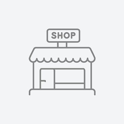 店铺门店线性图标图片下载
