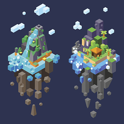 等距迷人的风景。图片下载