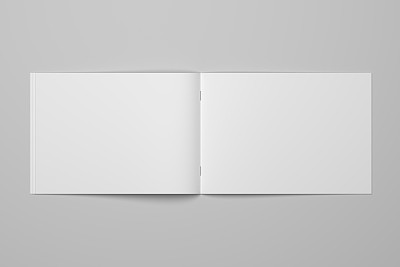 空白3D渲染手册杂志在灰色与剪切路径No. 4图片下载
