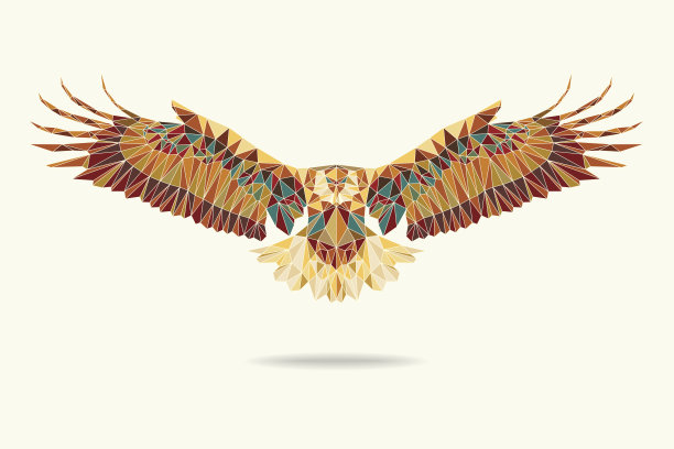 几何鹰抽象色图片下载