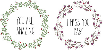 手绘花圈图片下载