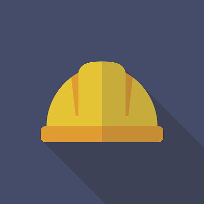 施工头盔平面图标图片下载