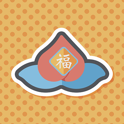 中国新年桃的不朽扁象图片下载