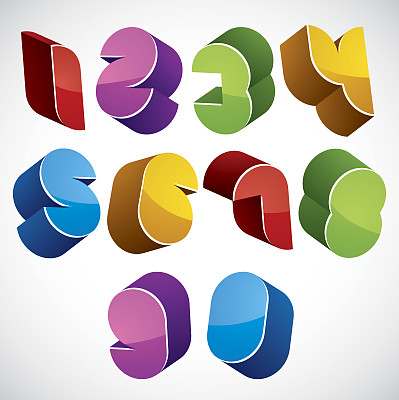 三维彩色数字集，量纲量化图片下载