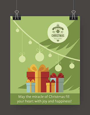 圣诞节手册模板。图片下载