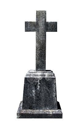 空白墓碑孤立在白色准备题字素材图片