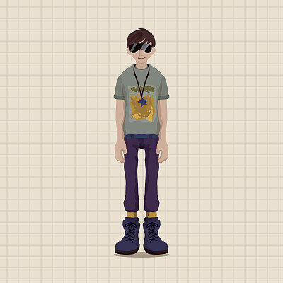 少年超人卡通主题元素图片下载