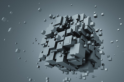 混沌立方体的三维抽象绘制图片下载