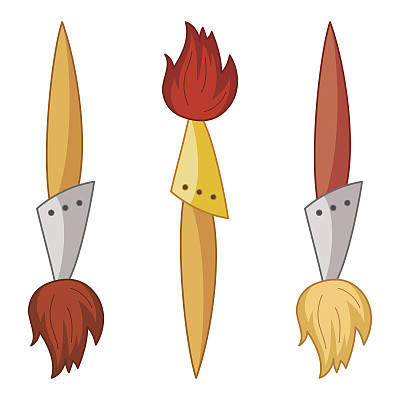 艺术家的画笔绘画，一套艺术画笔图片下载