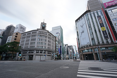 东京银座凌晨5点没人图片下载