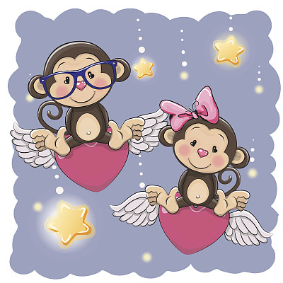 可爱的情人猴子图片下载