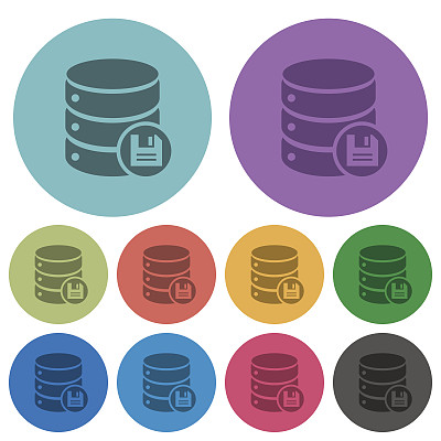 数据库保存颜色较暗的平面图标图片下载