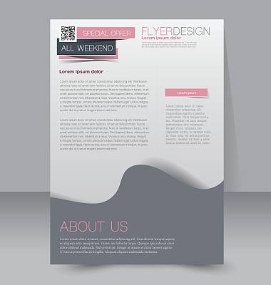 传单模板。业务手册。可编辑的A4的海报图片下载