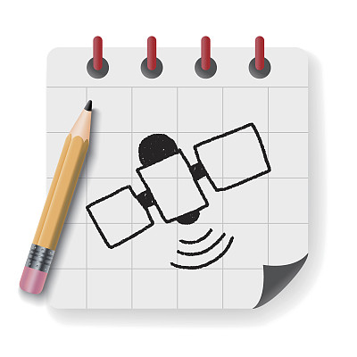 卫星涂鸦画图片下载