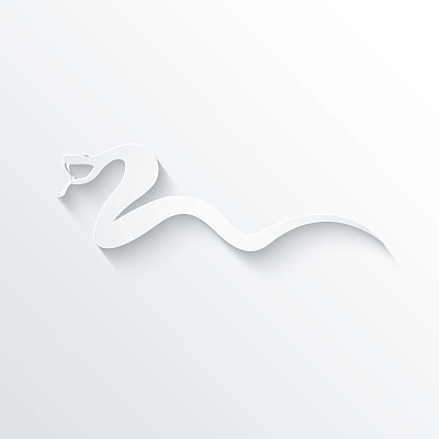 带有阴影的蛇图标图片下载