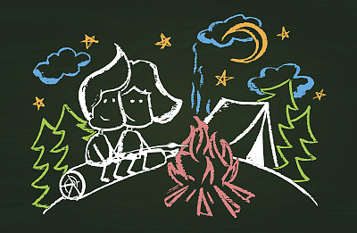 用棉花糖画的粉笔字图片下载