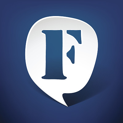 气泡语音字母F图片下载