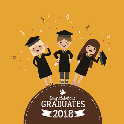 一组学生的字符与排印在圆圈上图片下载