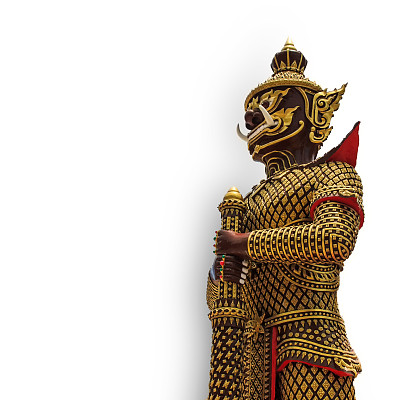 寺庙门前的巨型雕像图片下载