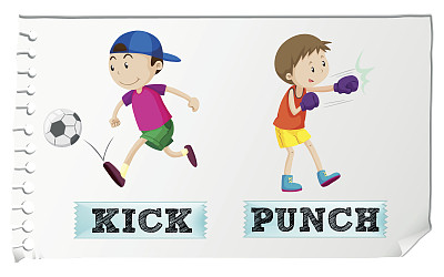 男孩拳打脚踢图片下载