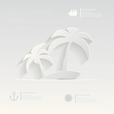 岛上有棕榈树。主题度假。图片下载