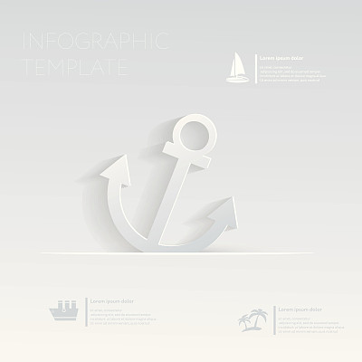 锚。主题度假。模板信息图表或网站布局。图片下载