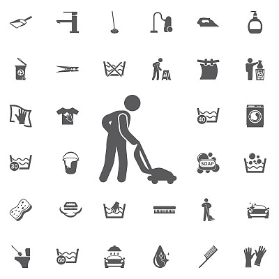 更干净的图标插图孤立矢量符号符号。图片下载