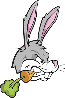 艰难的兔子吉祥物图片下载