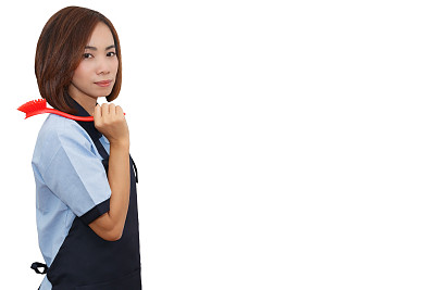 亚洲女人女保洁员。图片下载