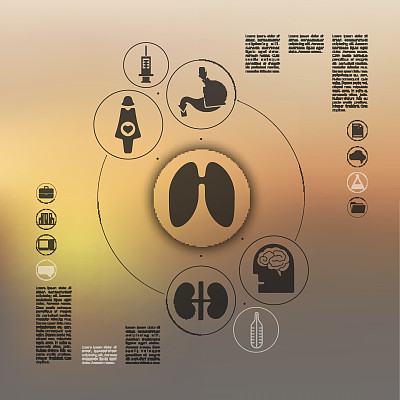 无聚焦背景的医学信息图表图片下载