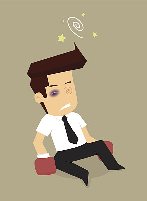 商人拳击直到摔倒图片下载