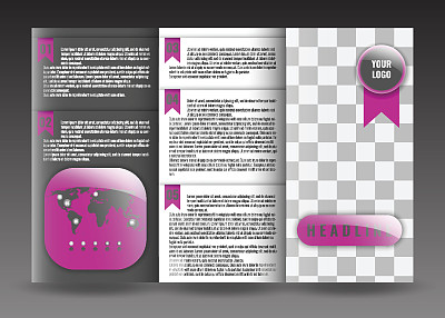 三层商业宣传册模板设计图片下载