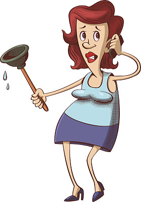 女人与柱塞图片下载