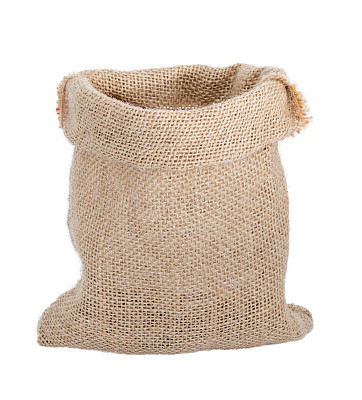 空袋子从麻袋孤立在白色背景图片下载