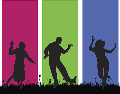 矢量剪影的人。图片下载