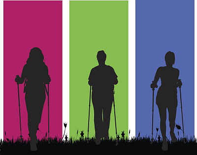 一个女人的矢量剪影。图片下载