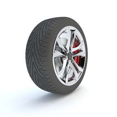 白色背景上的轮胎图片下载