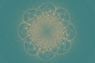 曼荼罗模式Glod-on-blue图片下载