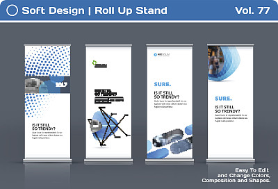 摘要商业向量集现代卷立横幅设计模板图片下载