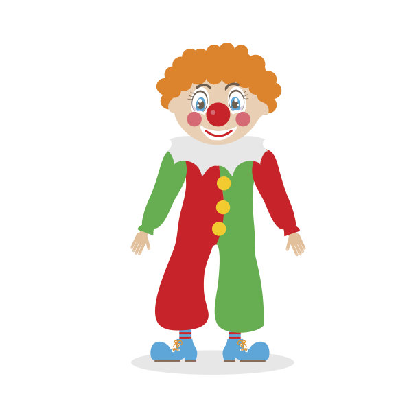 卡通的小丑。矢量图图片下载