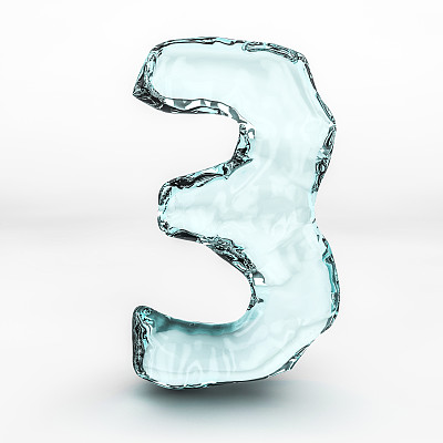 3号水飞溅孤立的白色背景图片下载