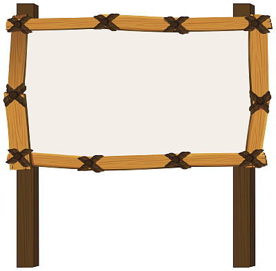 木制框架上的白色背景图片下载