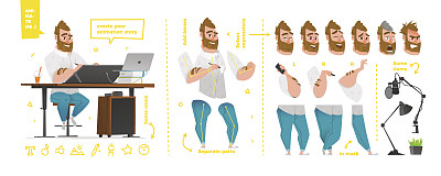 为动画设置的程式化字符。素材图片