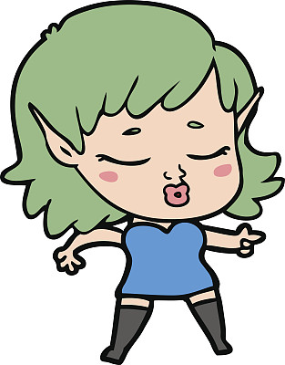 可爱的小精灵女孩图片下载