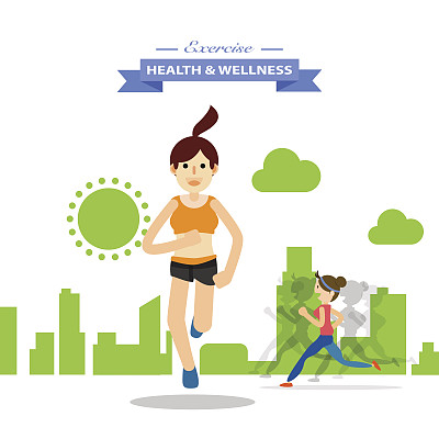 为马拉松运动而跑步和训练的年轻人图片下载