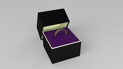 镶有宝石的金戒指图片下载