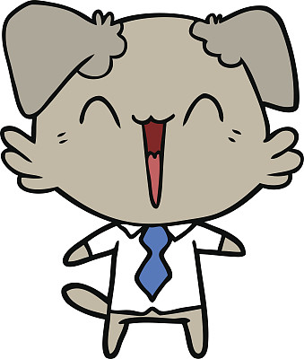 快乐办公室狗卡通图片下载