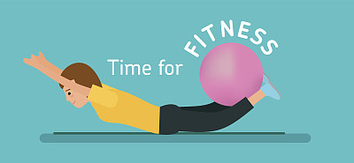 健身的概念。健身的时候了。年轻的女孩。女运动员。图片下载